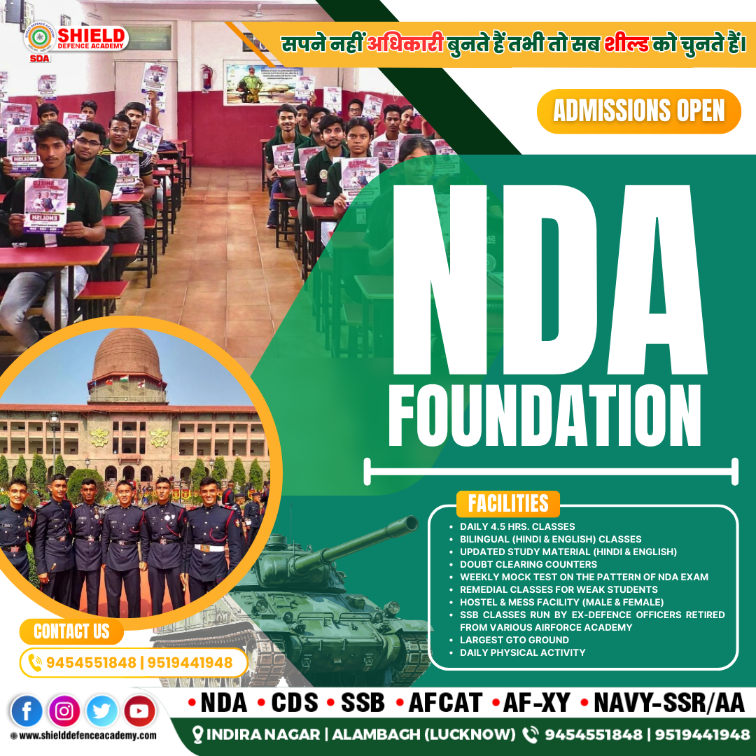 Nda Coaching Foundation in Lucknow- Shield Defence Academy